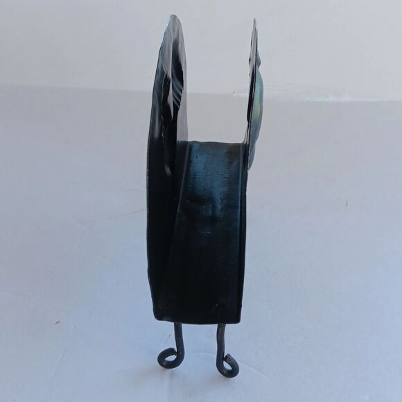 Farmhouse Imprinted Rooster Primitive Metal Napkin Holder w/Toile Napkins - Picture 11 of 16